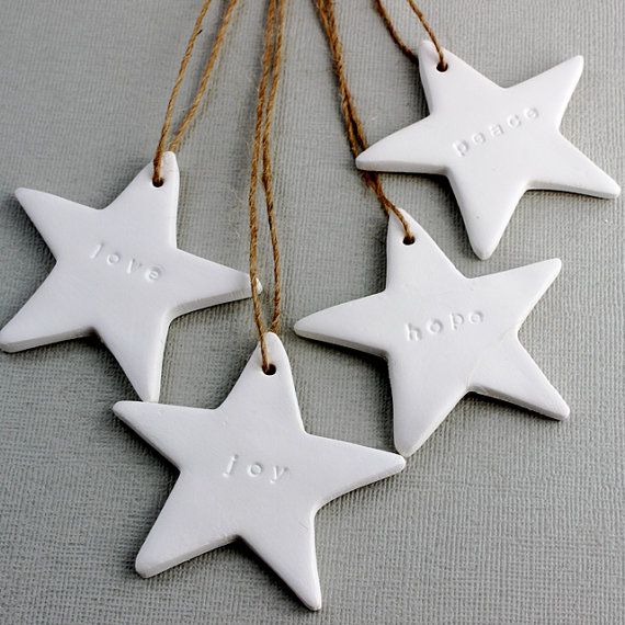 Clay Gift Tag Ornaments (Set of 4)
