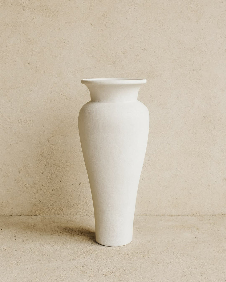 Tall Floor Vase in Raw Clay