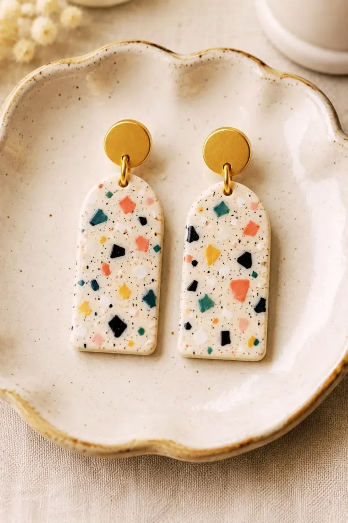 Terrazzo Arch Earrings