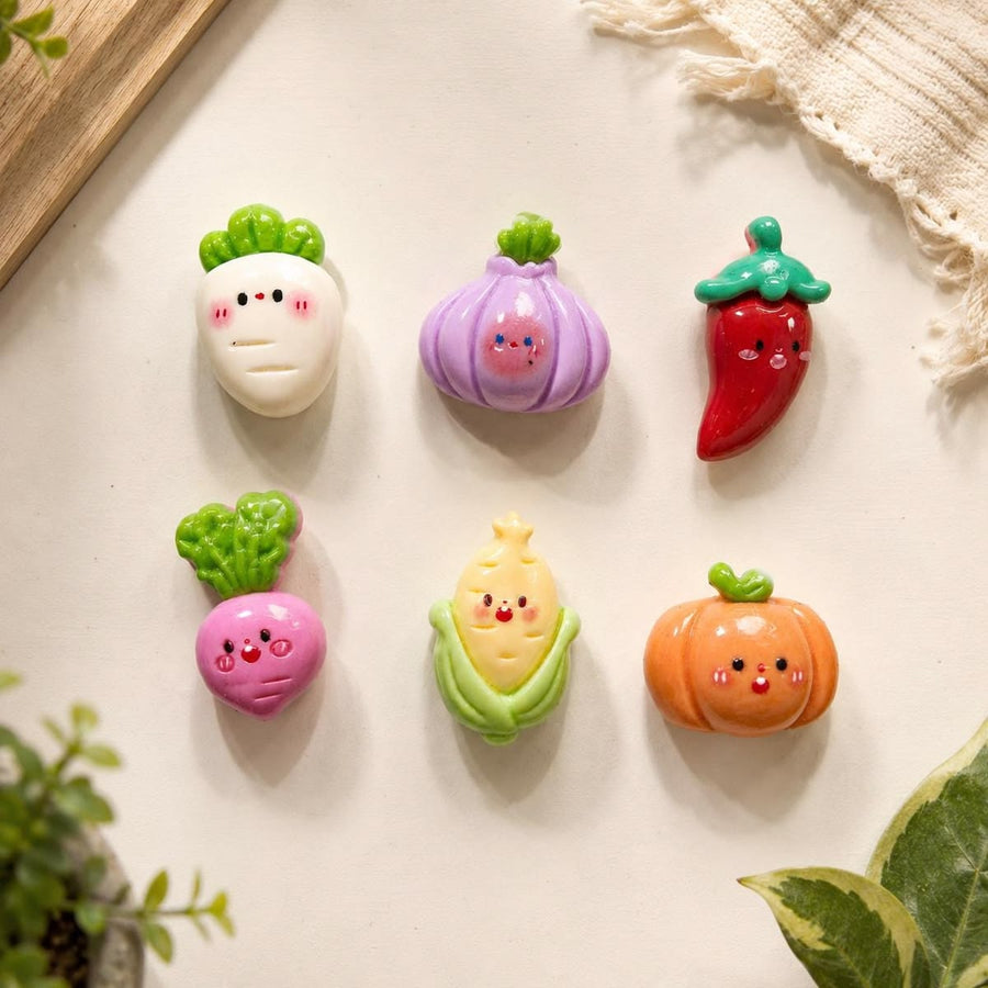 Veggie Fridge Magnets (Set of 6)